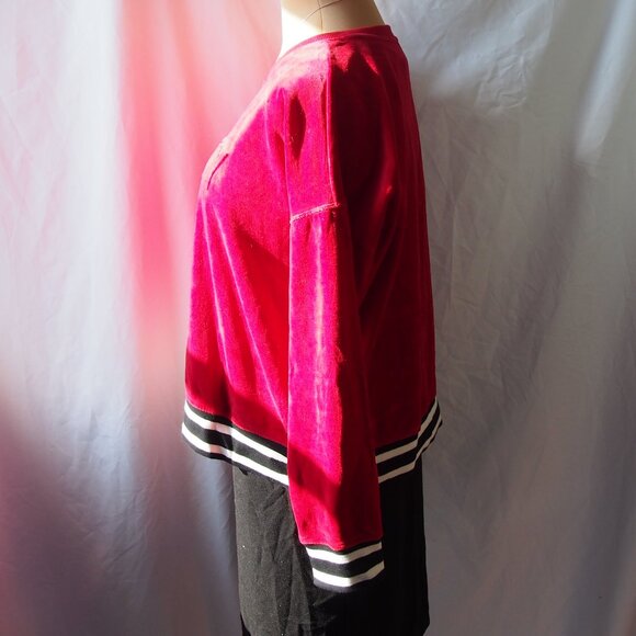 DKNY Womens Sport Boxy Fit/Velour/Long Sleeve Raised Logo Sweatshirt Size L - Picture 3 of 16